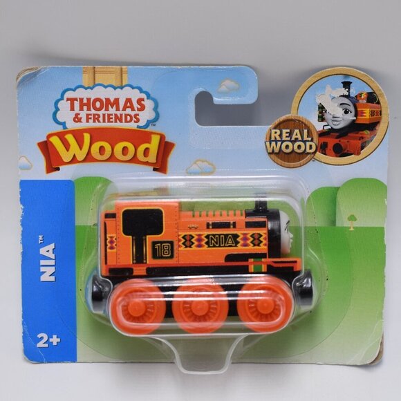 NIA 18 Orange Wooden Engine Fisher Price Thomas & Friends Railway Train New 2018 - Picture 1 of 16